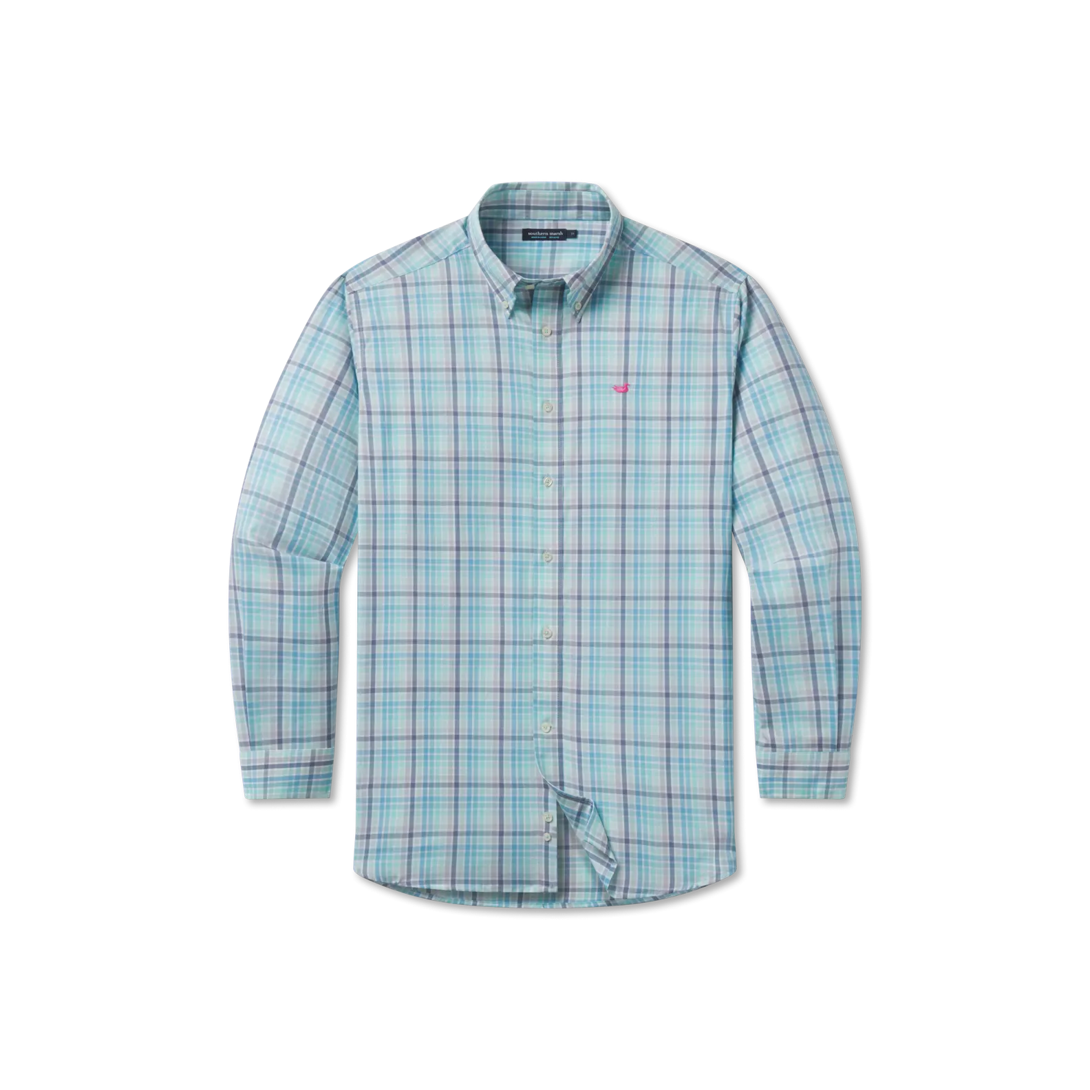 Mansur Windowpane Dress Shirt