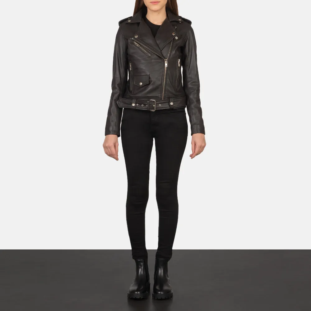 Marrie Brown Leather Jacket