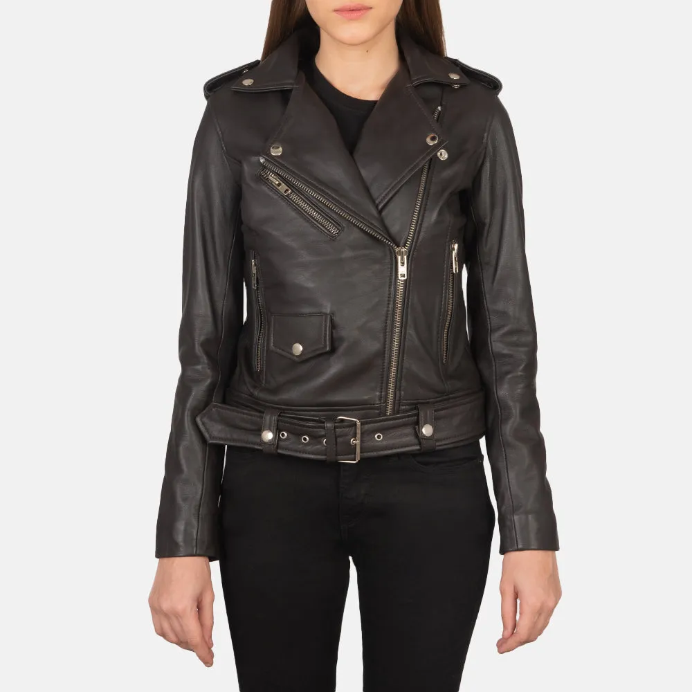 Marrie Brown Leather Jacket