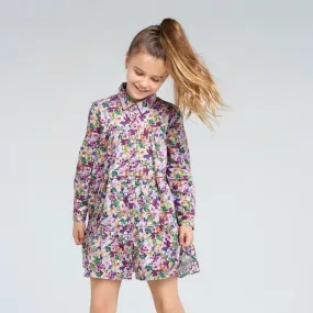 Mayoral Girls Mauve Floral Dress