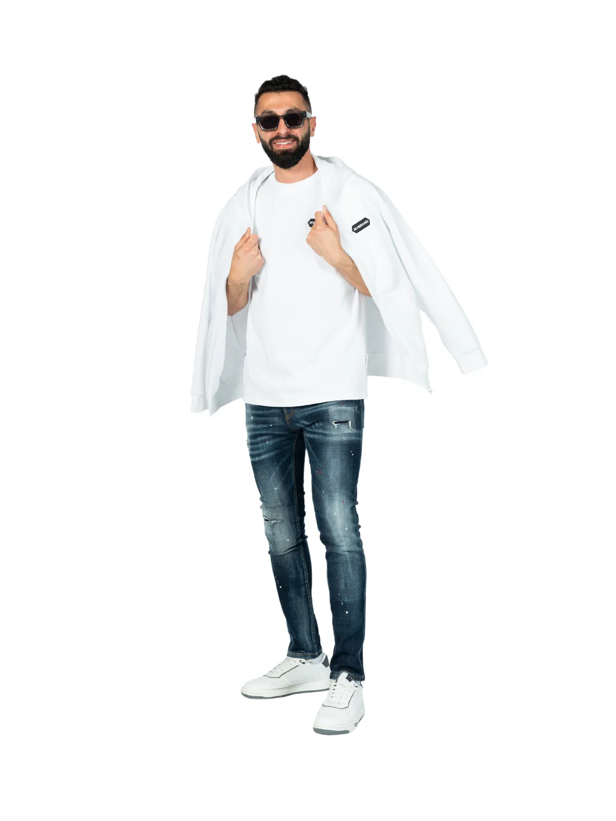 MB HEXAGON PATCH JACKET WHI | WHITE