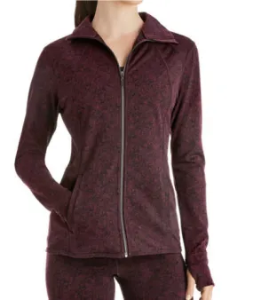 Member's Mark Women's Burgundy Lightweight Full Zip Track Jacket Size Small