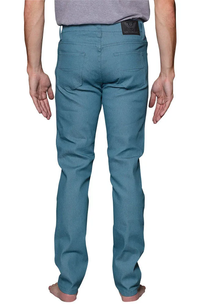 Men's Skinny Fit Raw Denim Jeans (Devil Blue)