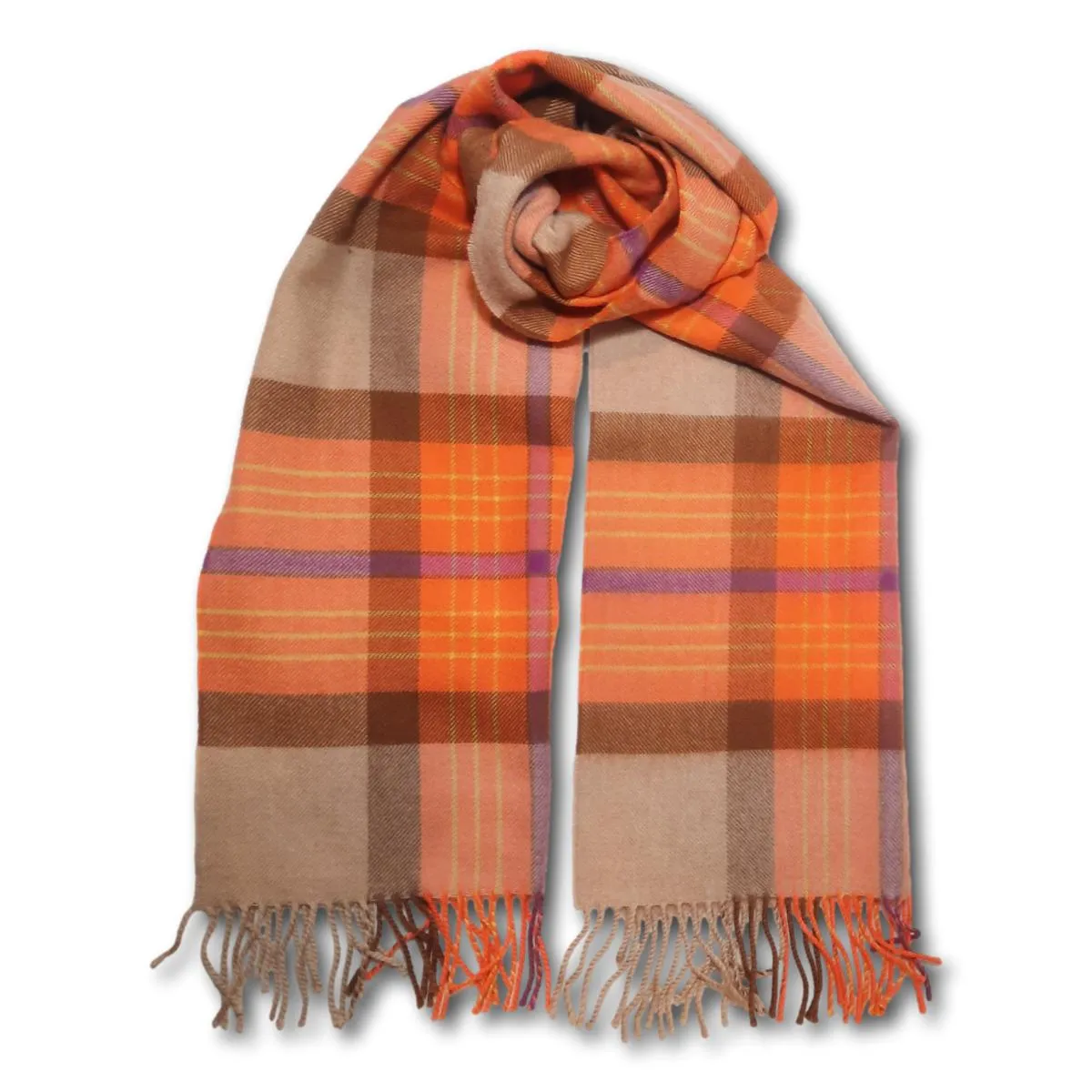 Modern Plaid Print Scarf