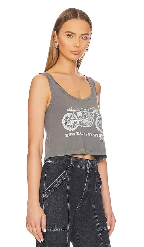 NEW!! "How Ya Like my Wheels"  Tank in Grey