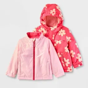 New - Toddler 3-in-1 Snowplay Jacket - Cat & Jack Pink 4T