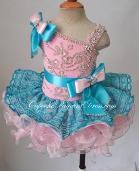 Newborn/Toddler/Baby/Kids/Little Girl Bling Cupcake Pageant Dress