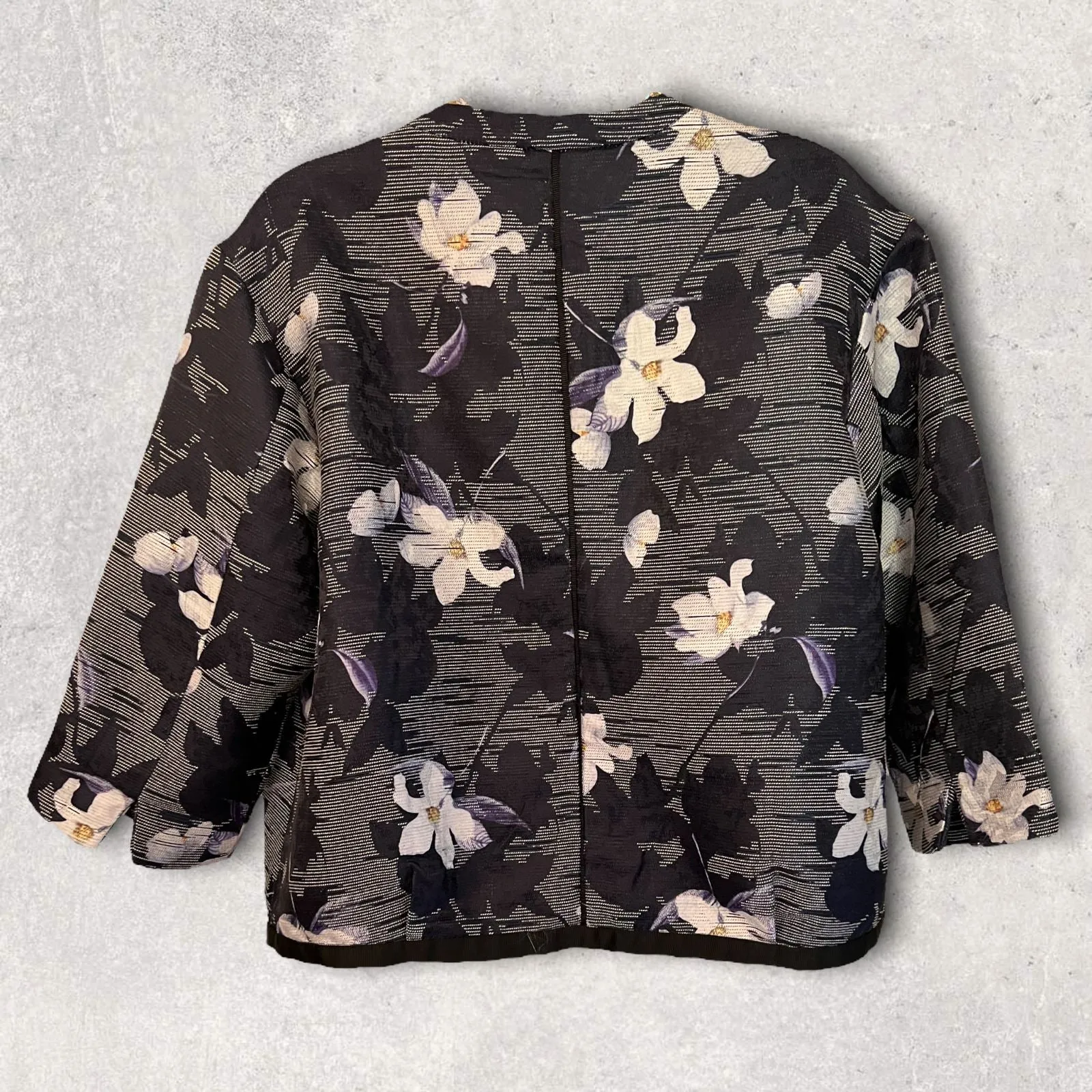 Noa Noa Art Blue Flower Surprise Box Jacket Size 40 UK 14 US 10 EU 42 RRP £145 BNWT