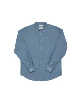 Nudie Jeans George Chambray Shirt: BLUE