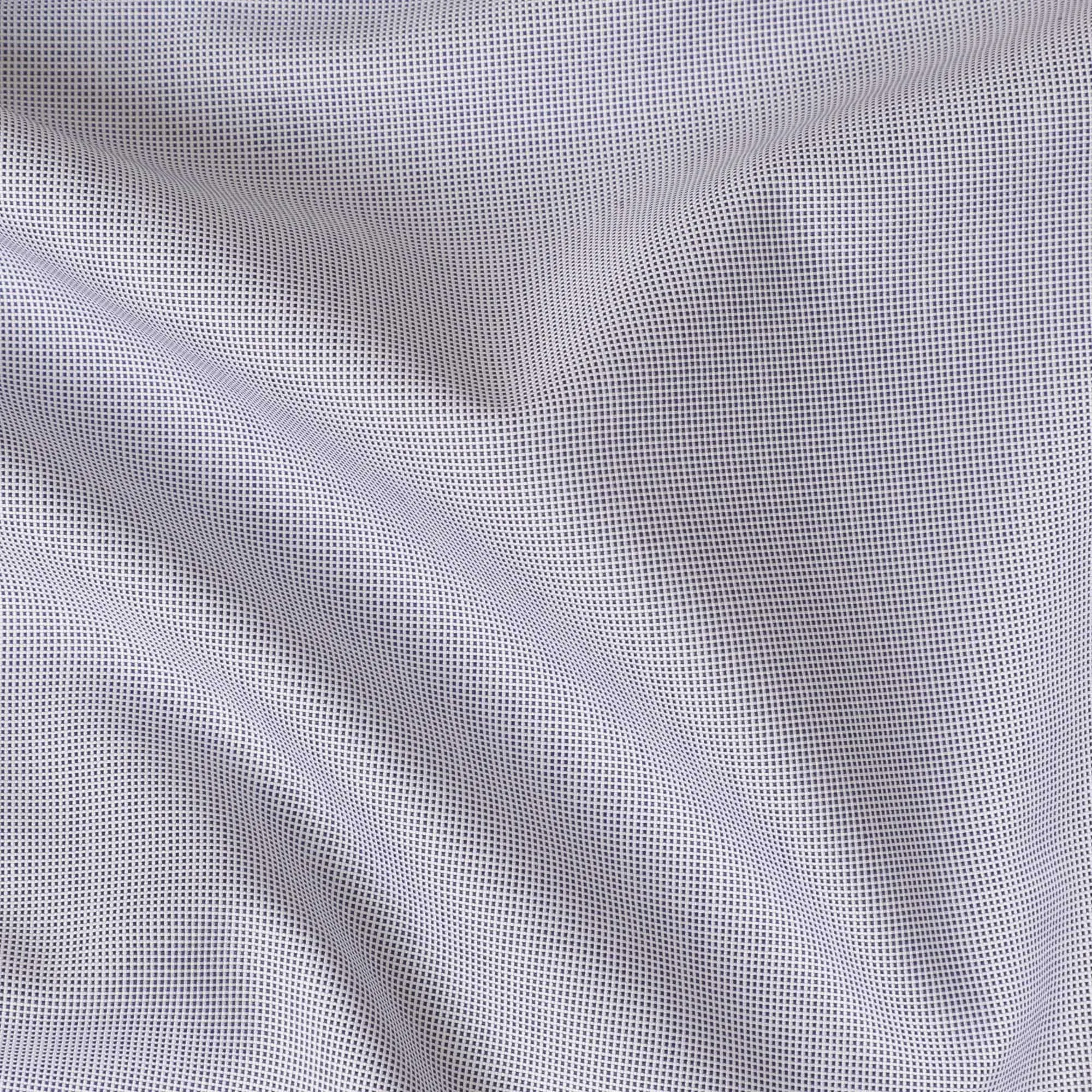 Off white Premium 100% cotton shirting fabric with pruple dots in self design-D16841