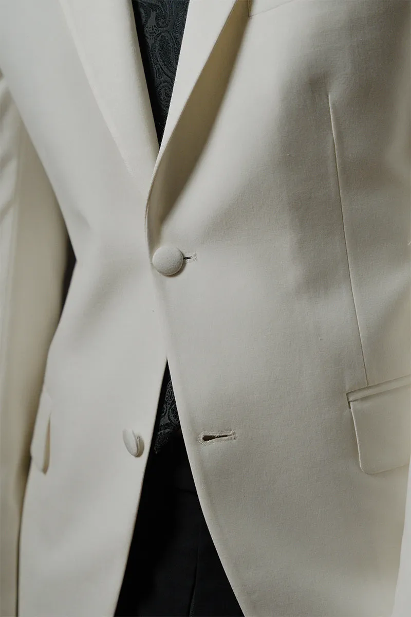 PEARL WHITE TUXEDO SUIT