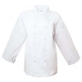 Pegasus Chefwear White Executive Long Sleeve Chef Jackets With White Piping