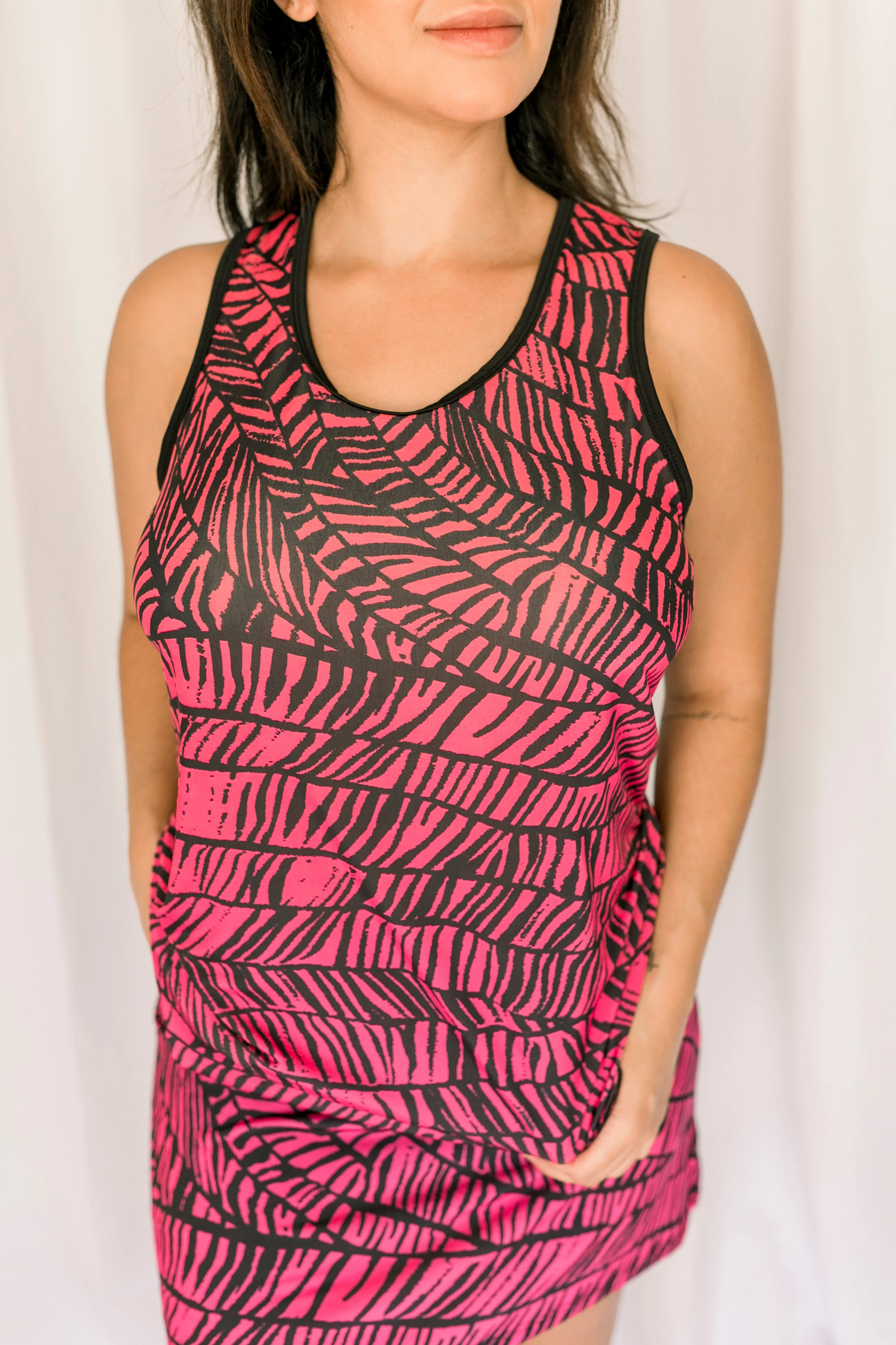 Pink Black Jungle Fitness Tank