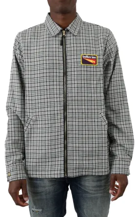 Plaid Zip Jacket - White/Black/Forest