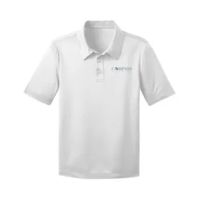 Polo Shirt - White with Compass Logo