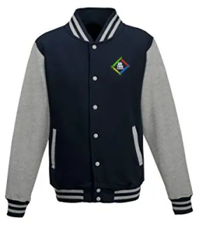 Portland Academy 6th Form STAFF Navy/Grey Varsity Jacket