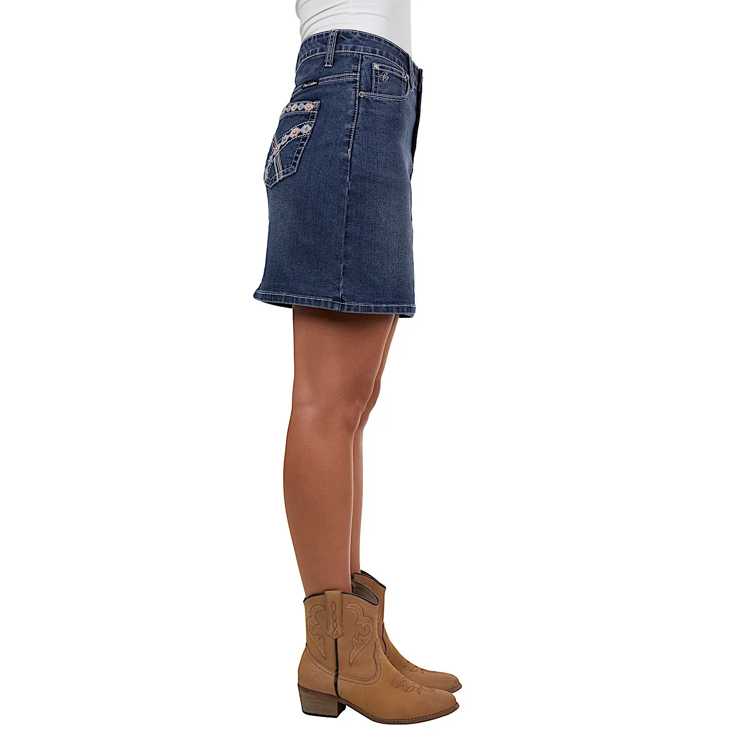 Pure Western Womens Davina Denim Skirt Indigo