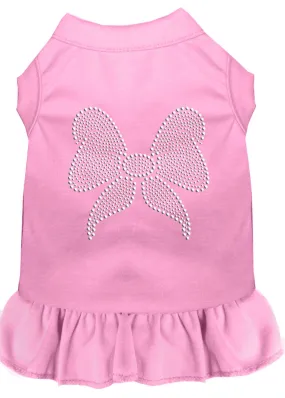 Rhinestone Bow Dress Light Pink Lg (14)