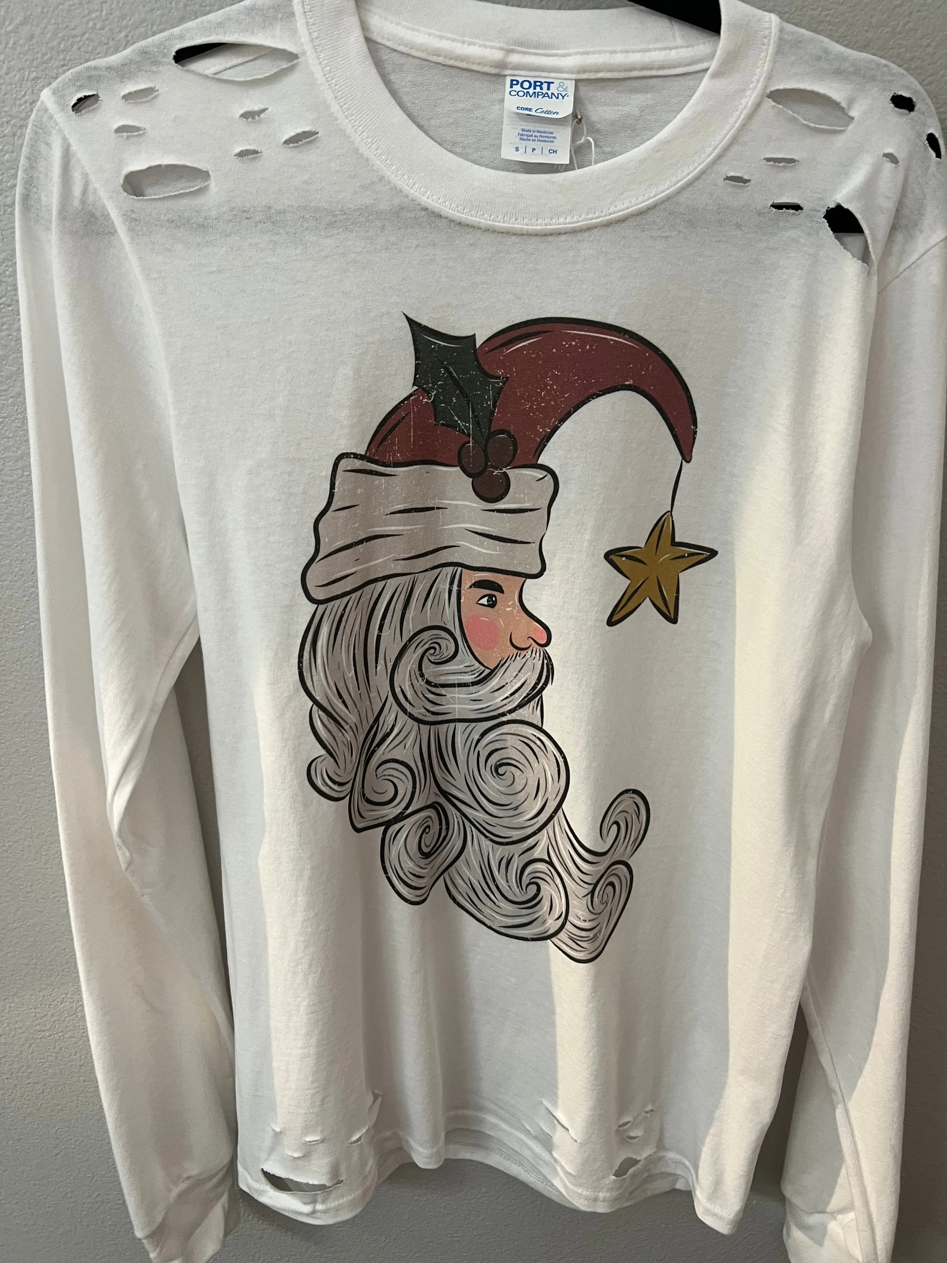 Ripped Santa Long Sleeve Tee