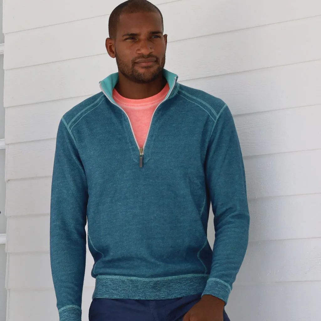 Riptide Quarter-Zip Reversible Sweater