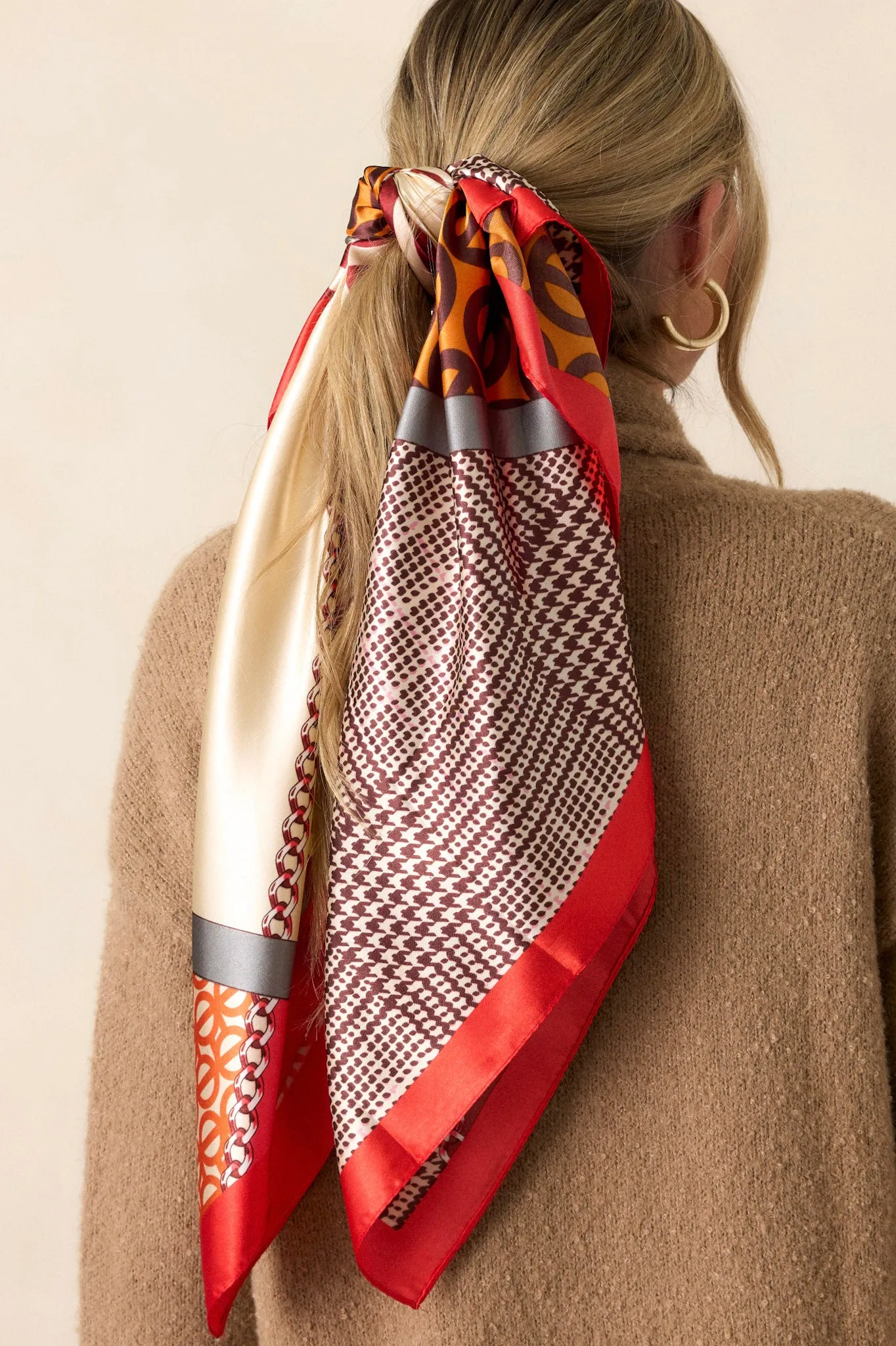 Rosewood Heart Red Checkered Scarf