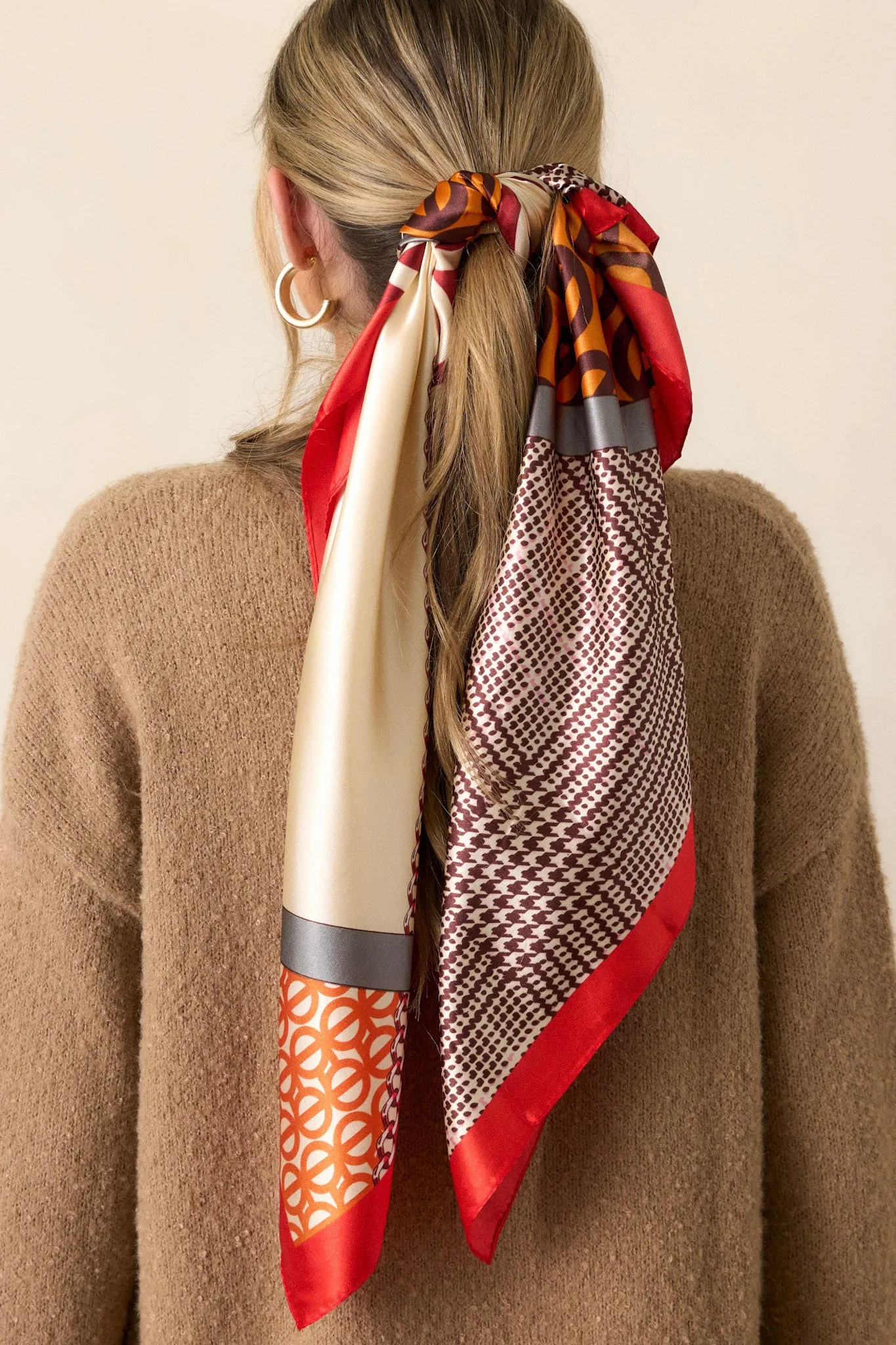 Rosewood Heart Red Checkered Scarf