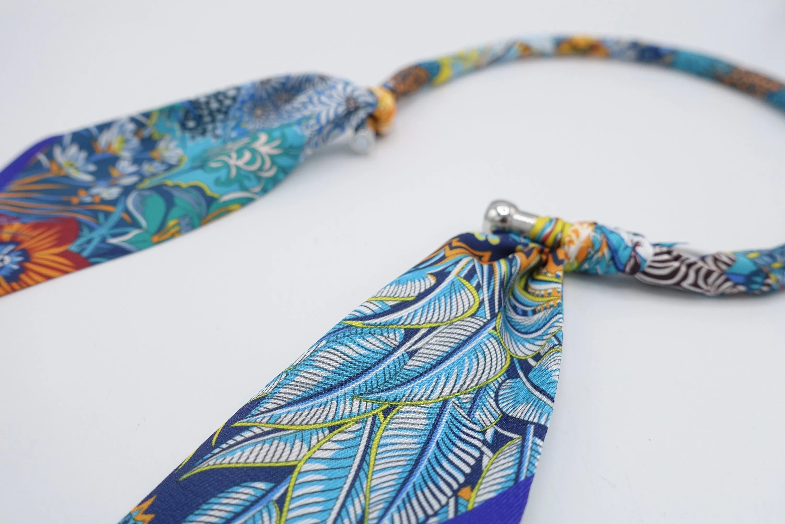 scarf necklace, leaf flower pattern necklace, magnetic necklace