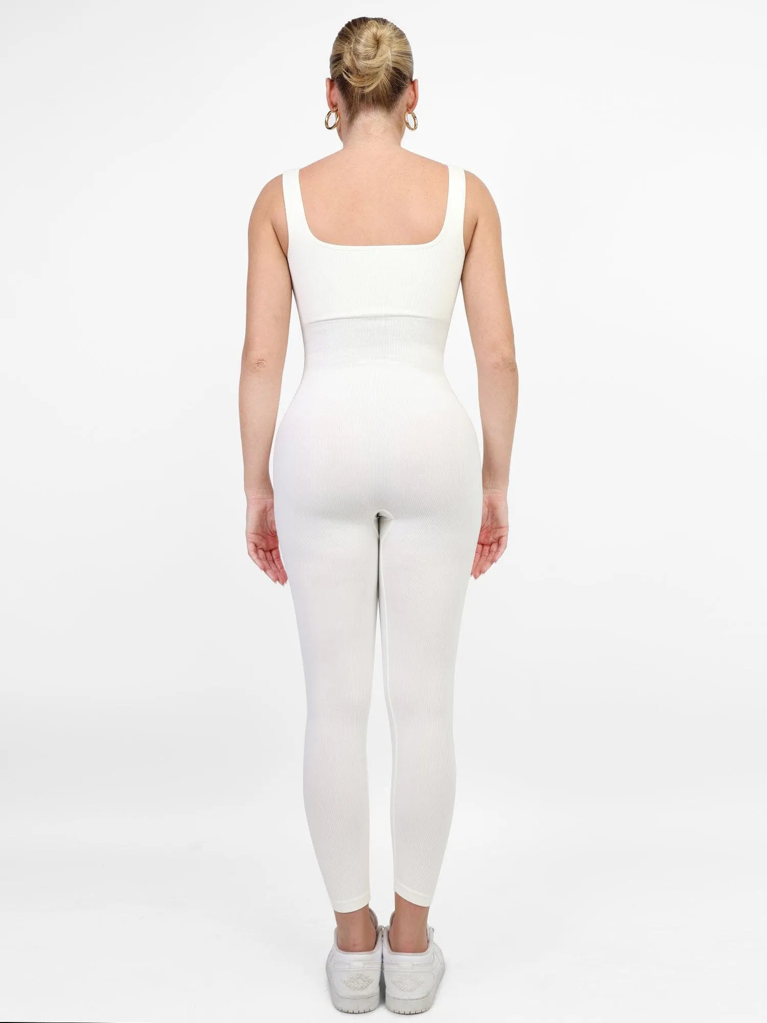 Shapewear Seamless Square Neck Tank Workout Jumpsuit