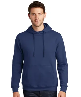 Short Men's Premium Fleece Pullover Hoodie Sweatshirt  - Navy & Heathered Gray