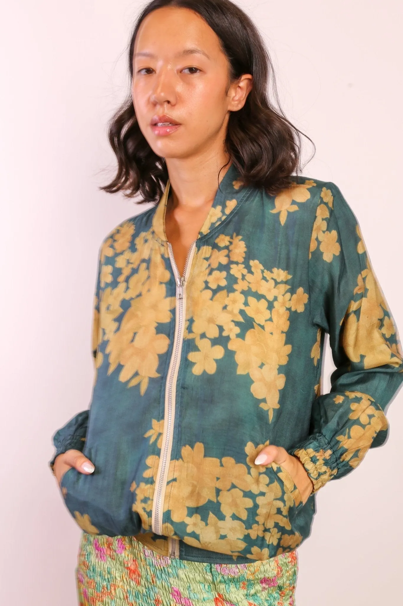 SILK BOMBER JACKET DERYA