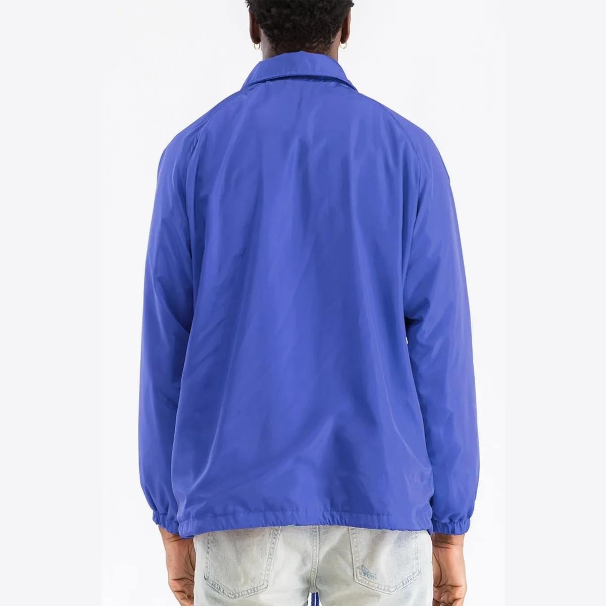 Solid Blue Coach Jacket