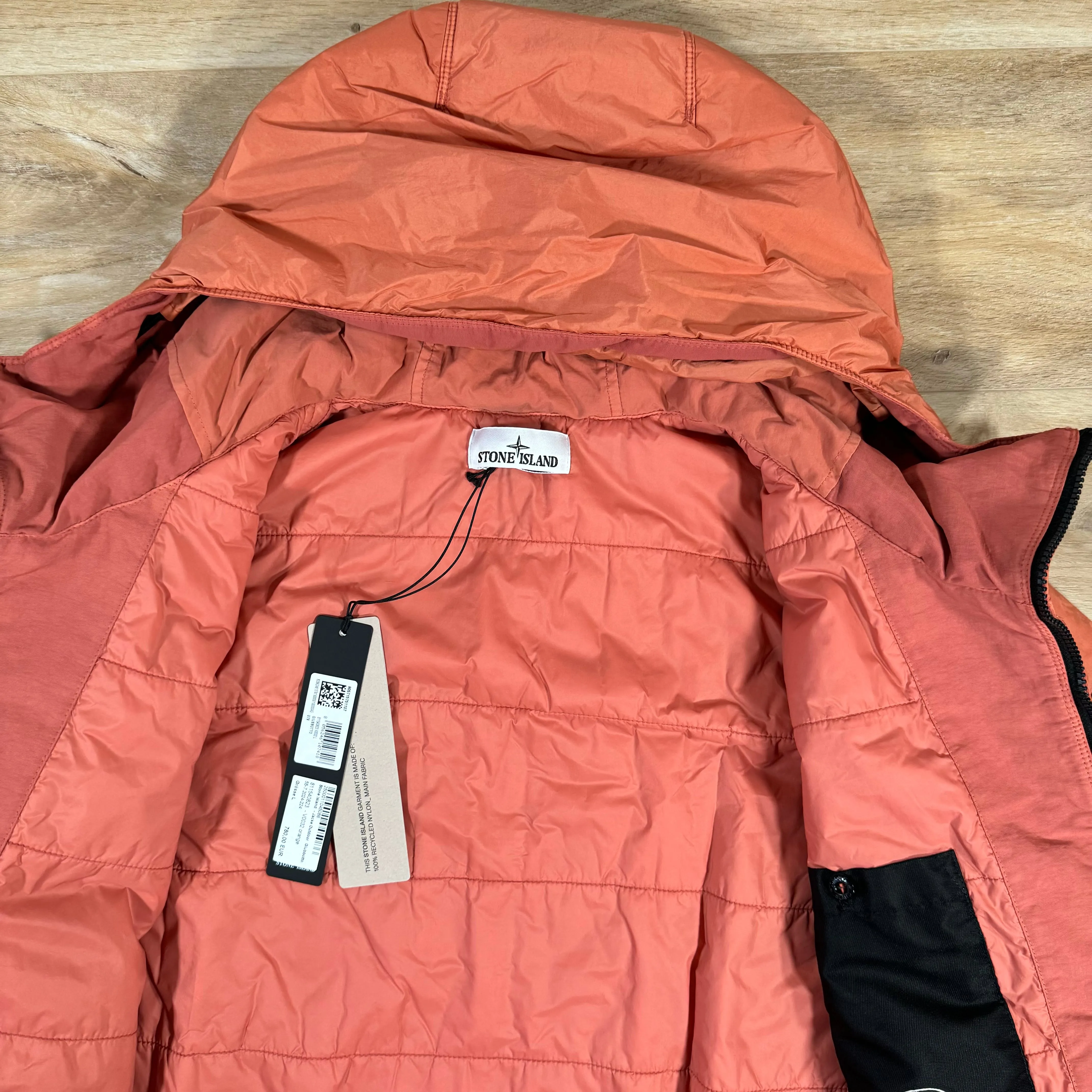 Stone Island Crinkle Reps R-NY Primaloft T-C Jacket in Orange