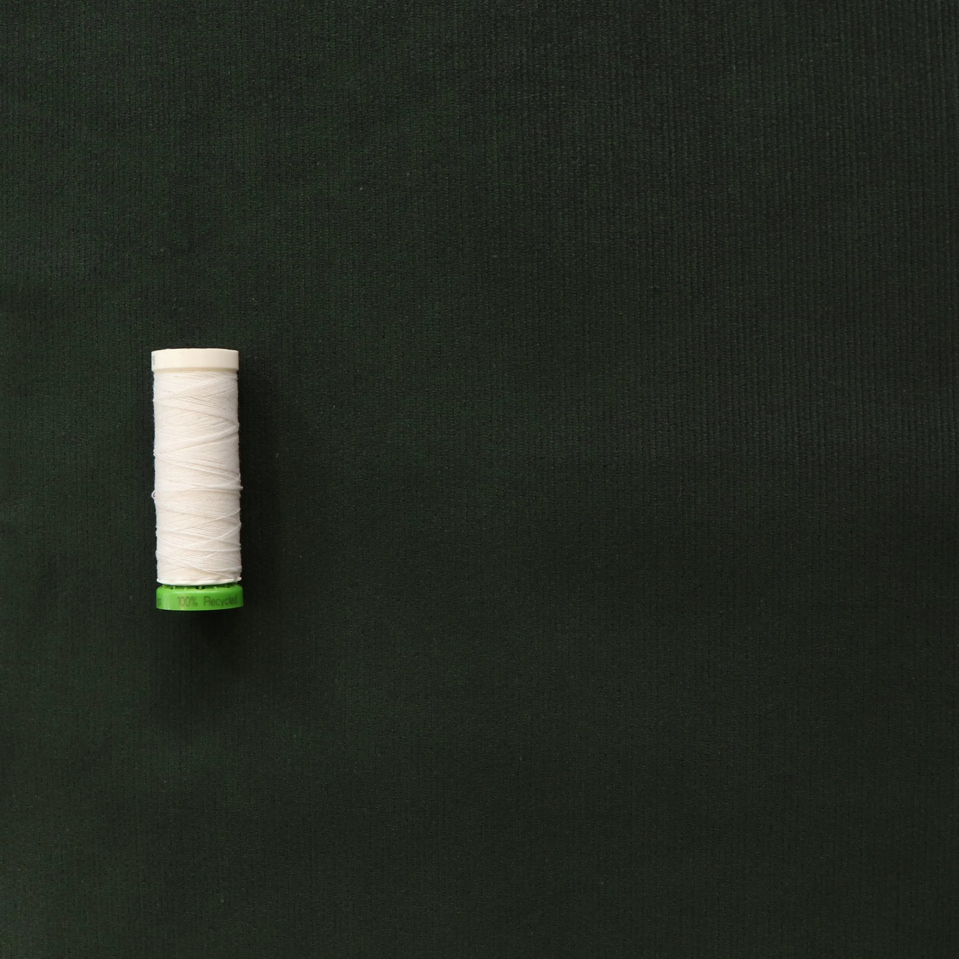 Stretch Cotton Needlecord - Forest Green