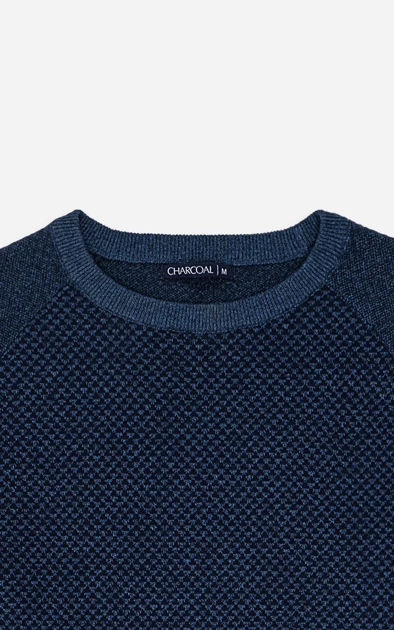 SWEATER ROUND NECK FULL SLEEVE NAVY BLUE