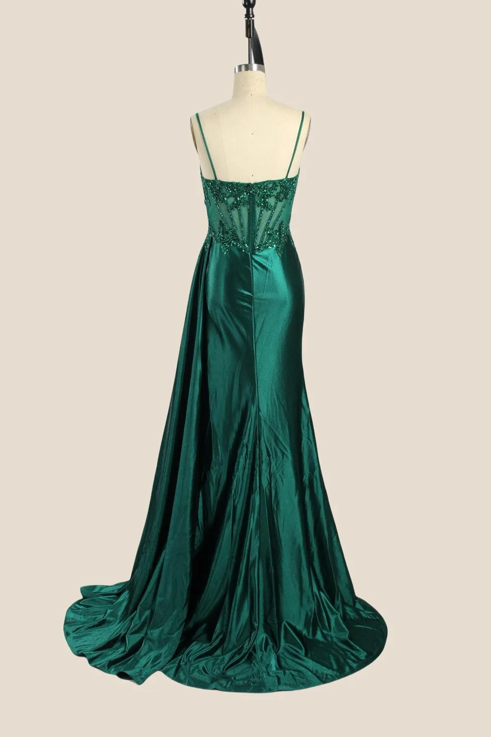 Sweetheart Sage Green Appliques Mermaid Long Dress