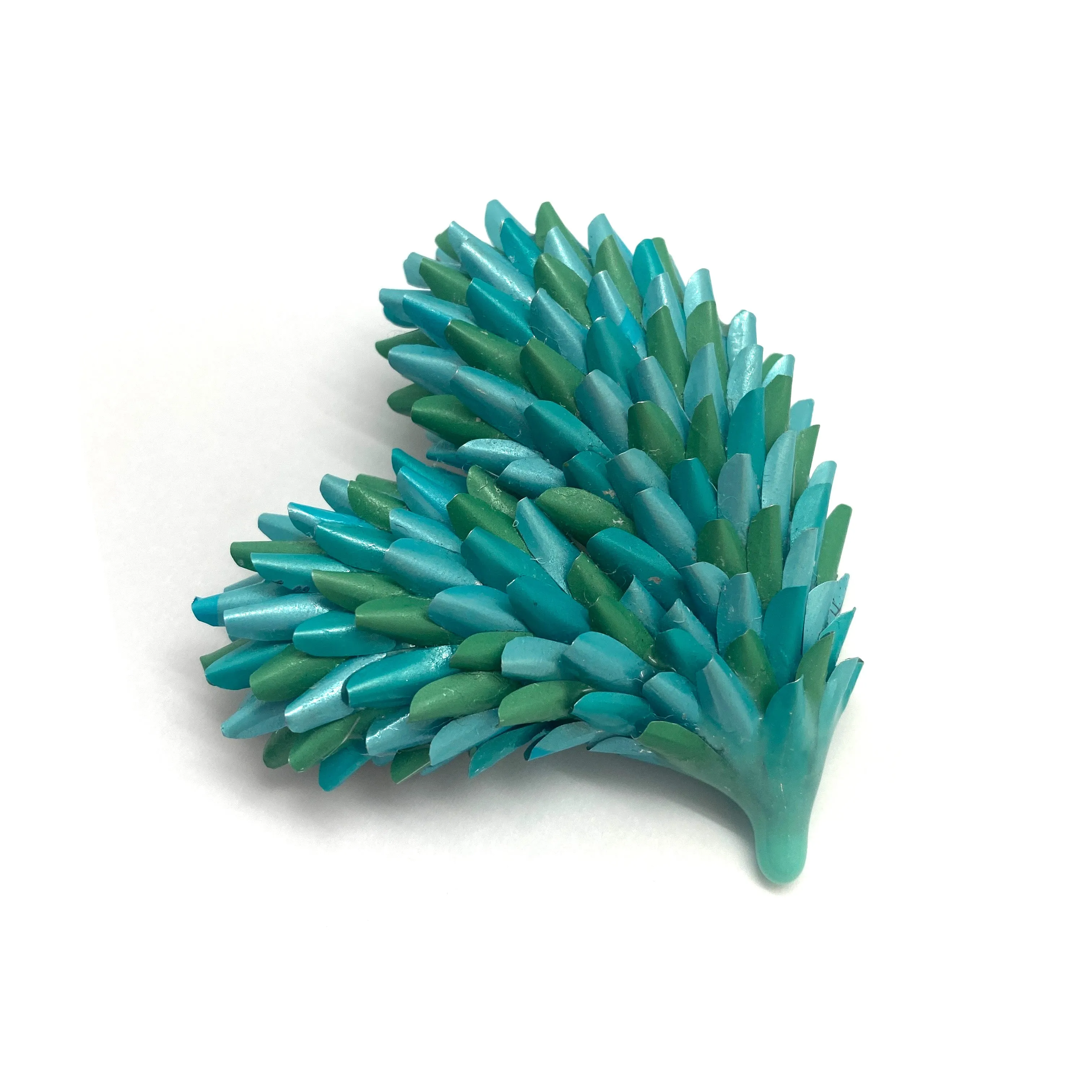 Teal Heart Brooch