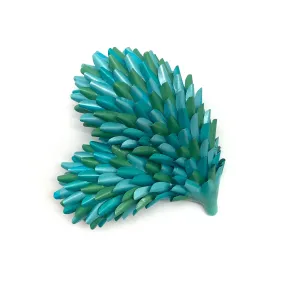 Teal Heart Brooch