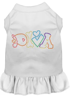 Technicolor Diva Rhinestone Pet Dress White Med (12)