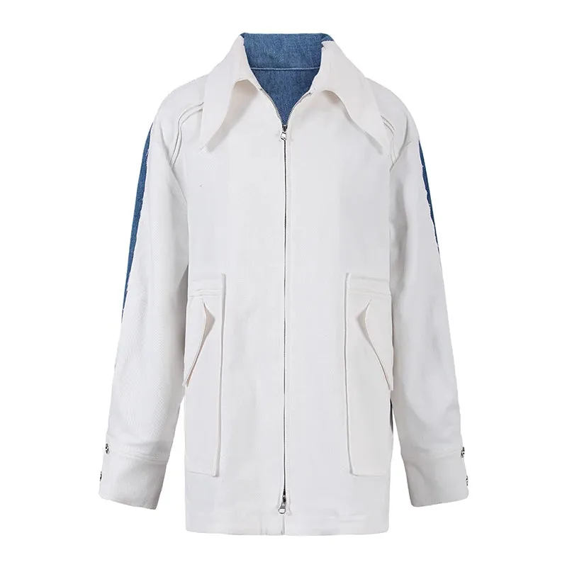 TEEK - White Denim Blix Big Womens Jacket