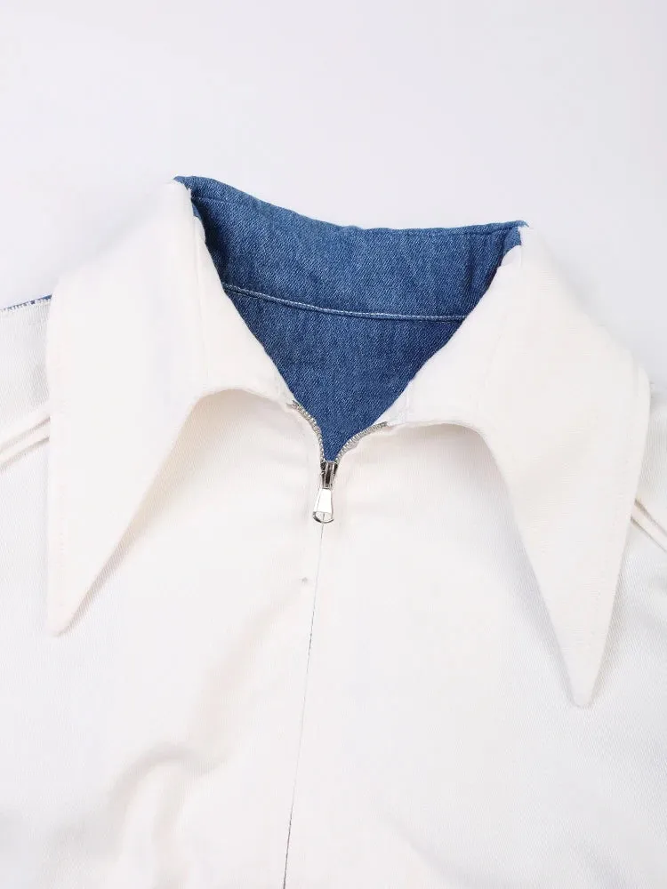 TEEK - White Denim Blix Big Womens Jacket