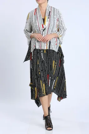 Toggle Button Front Stripe Jacket