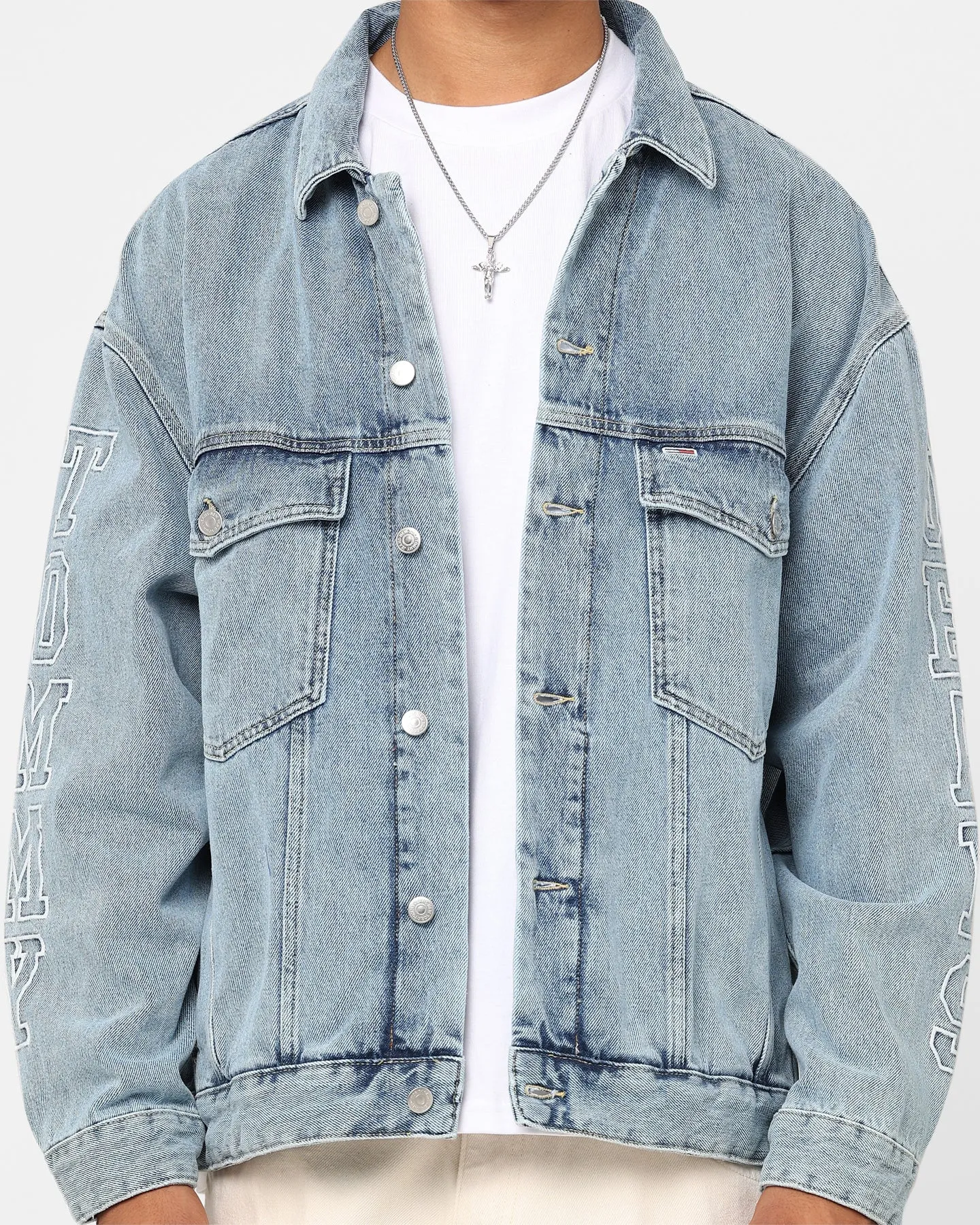 Tommy Jeans Aiden Oversized Denim Jacket Denim Light