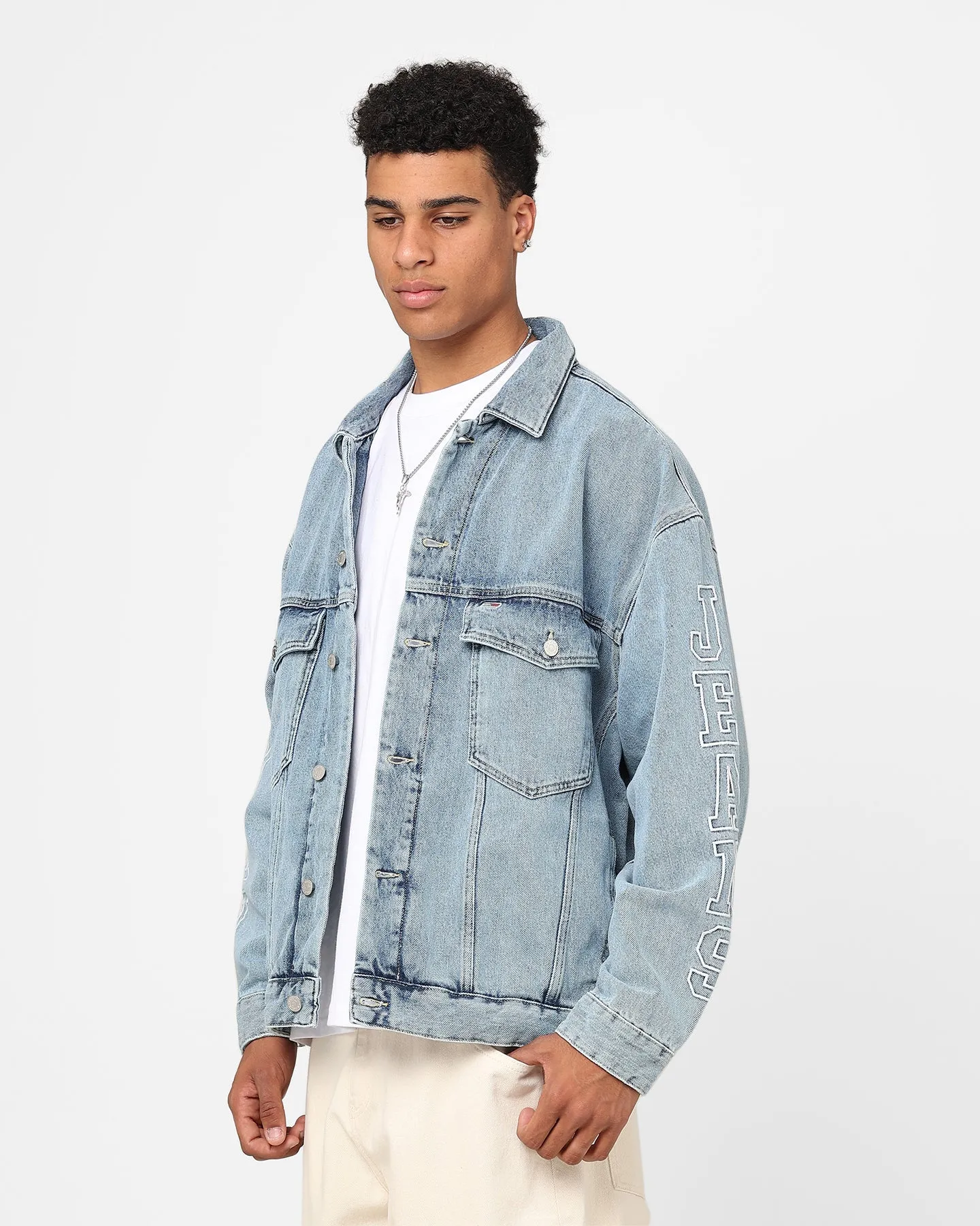 Tommy Jeans Aiden Oversized Denim Jacket Denim Light