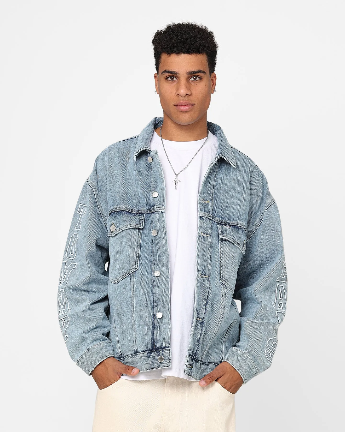 Tommy Jeans Aiden Oversized Denim Jacket Denim Light