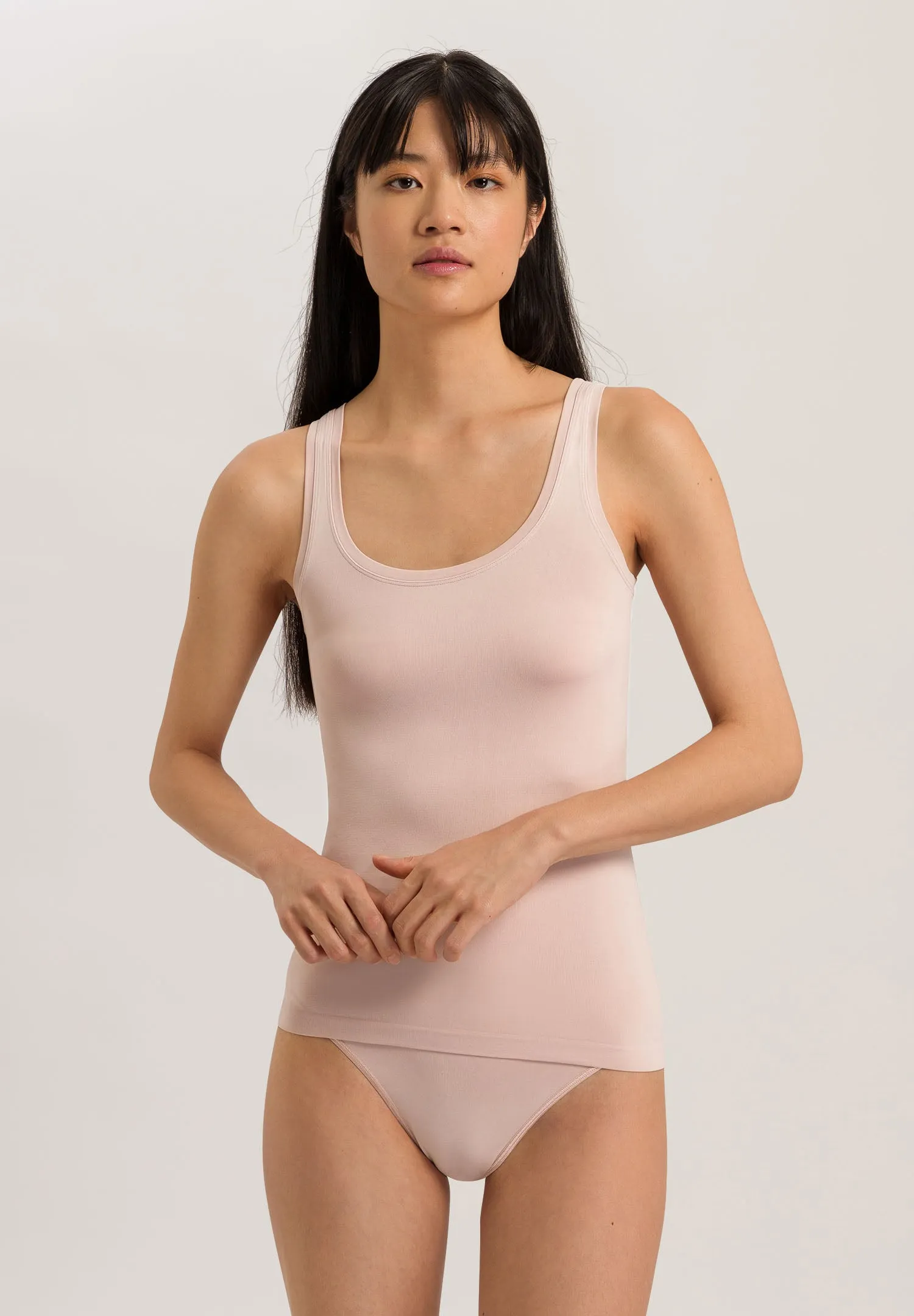 Touch Feeling Round Neck Tank Top | Peach Whip 71814-2311