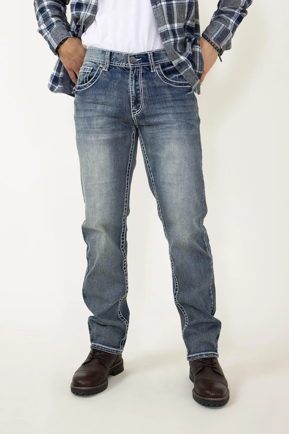 True Luck David Straight Jeans for Men | TL21040902