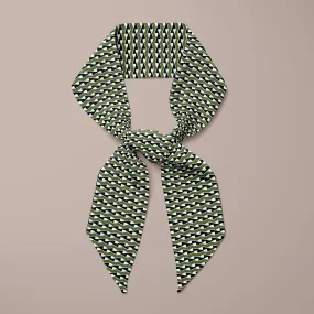 Twist Mini Scarf - Black / Khaki