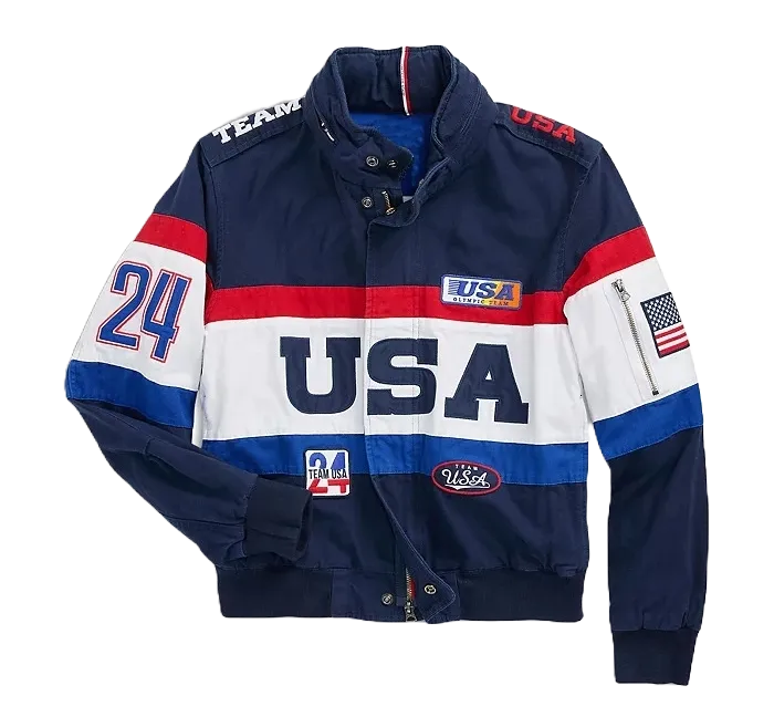 Unisex Cotton Bomber Jacket - Team USA Olympic Uniform | Stylish & Comfortable