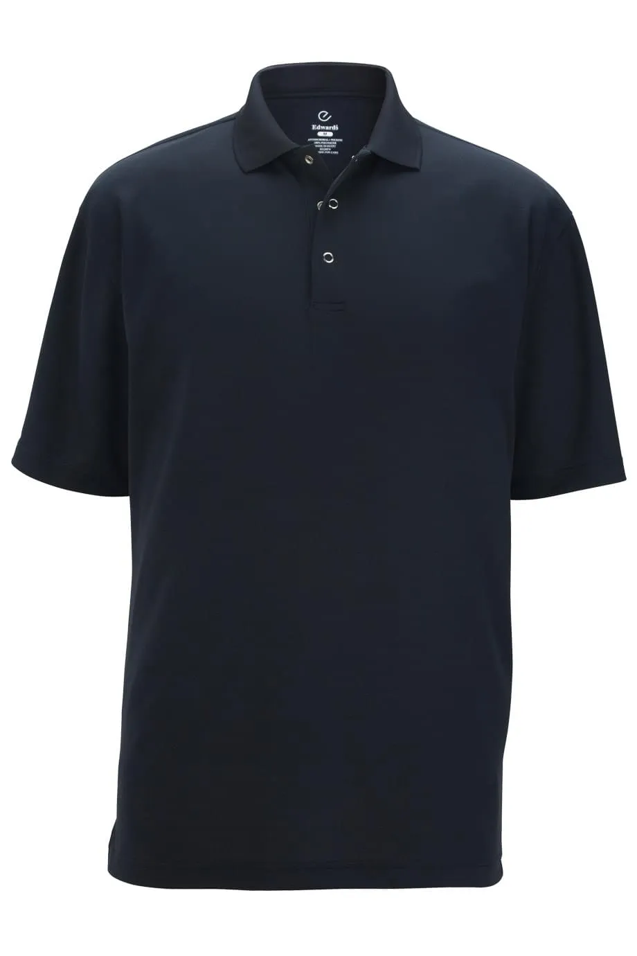 Unisex Snap Front Mesh Polo - Navy