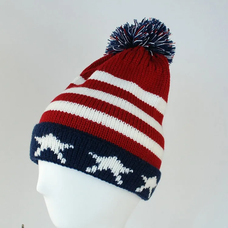 USA Stars Stripe American Flag Beanie